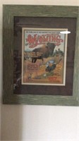 Wild Wyoming Tourism Poster, matted and framed