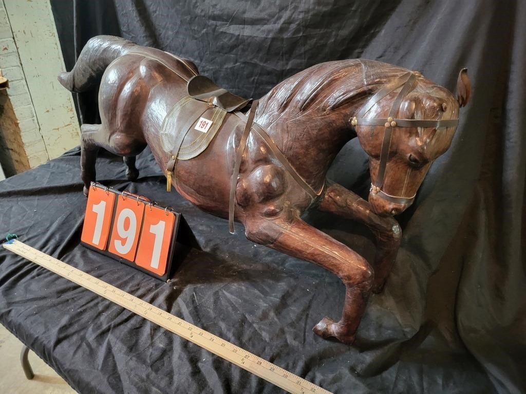 42" LEATHER FIGURAL HORSE