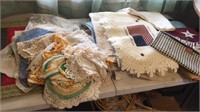 Lot of Fanciwork, Placemats, Tableclothes