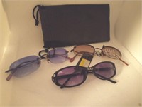 (3) Pairs of Sunglasses w/Bag "As Is"