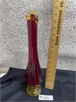 MCM Red & Yellow Swung Vase