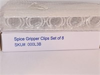 NIB Set (8) White Spice Gripper Clips