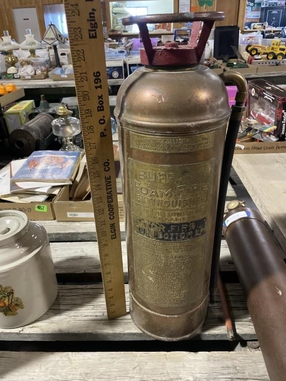 Buffalo Foam Brass Colored Fire Extinguisher