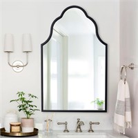 Chende Arched Mirror for Wall 32"X20" Black