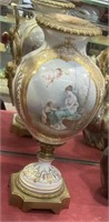 Early 1800's, Porcelain and Bronze Mantel Urn
