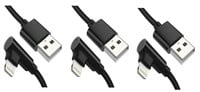 NEW $56 3PK 1FT Right Angle Lightning Cables