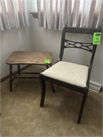 Vintage Chair & Small Wooden Table