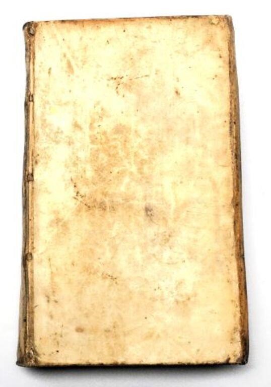 Antique Vellum Covered German Book