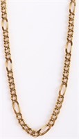 42.94 GRAMS 18K YELLOW GOLD FIGARO NECKLACE