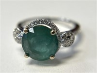 3 Ct. Emerald and Diamond Ring