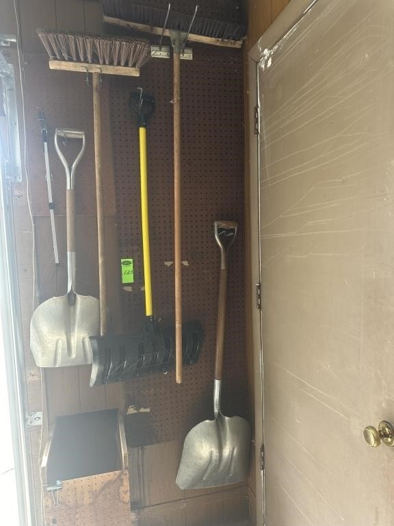 Asst Shovels & Brooms on Wall