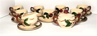 Franciscan Earthenware Cups, Saucers