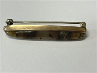 10K Victorian Agate Pin