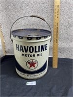 Texaco Havoline Motor Oil 5 Gal Can