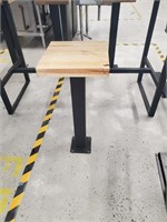 28.5" METAL BASE WOOD SEAT STOOLS