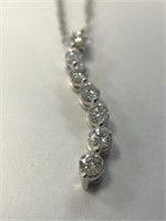 14K Diamond Journey Pendant, 1/5 ctw. and Chain