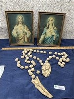 Religious Pictures, Large Rosary Beads