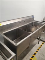 S/S 3 COMPARTMENT SINK 59" X 24" X 45"