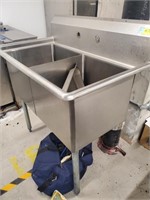 S/S 2 COMPARTMENT SINK 41" X 24" X 45"