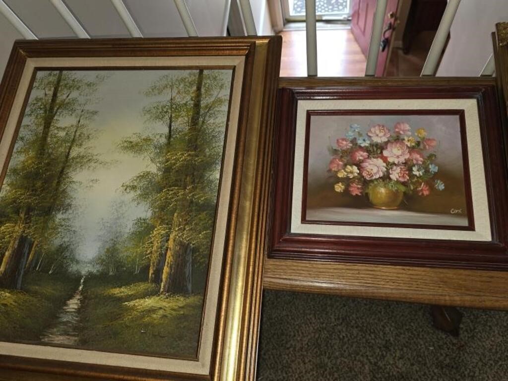 Vintage Oil Painting signed by Hill, Prints