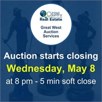 Auction begins to close Wednesday, May 8, 2024,