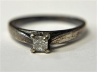 Platinaire 1/10 ct. Diamond Ring, Princess Cut