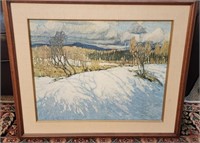 Tom Thomson on canvas framed 31"× 27"