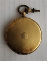 Antique Pocket Watch with Key as is
