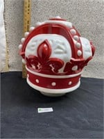 Red & White Crown Gas Globe