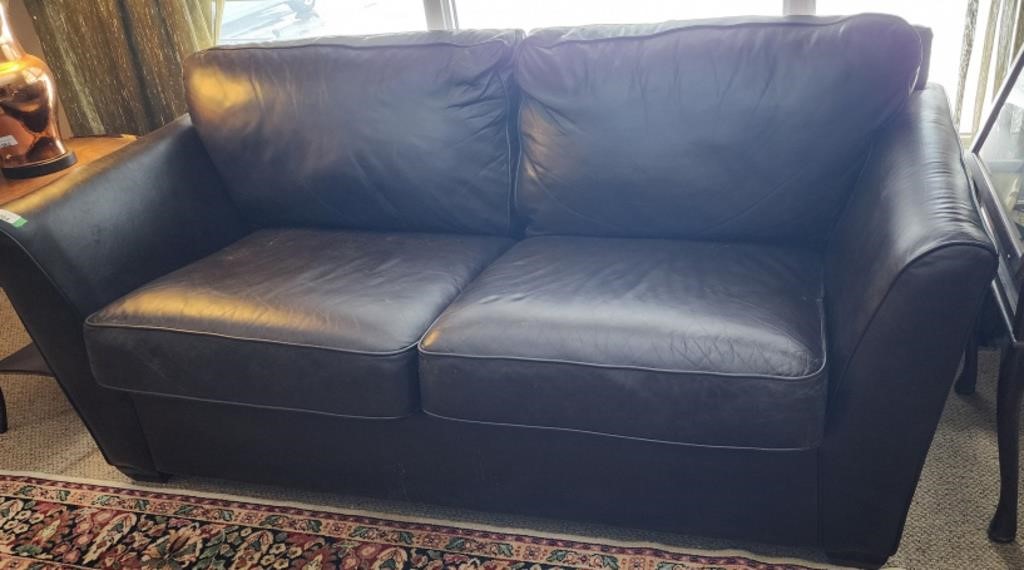 LaZboy Leather-like Sofa Bed 77" × 26"