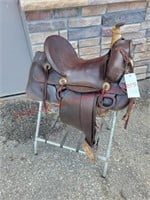 Vintage High-back Western Saddle 14 1/2in Seat