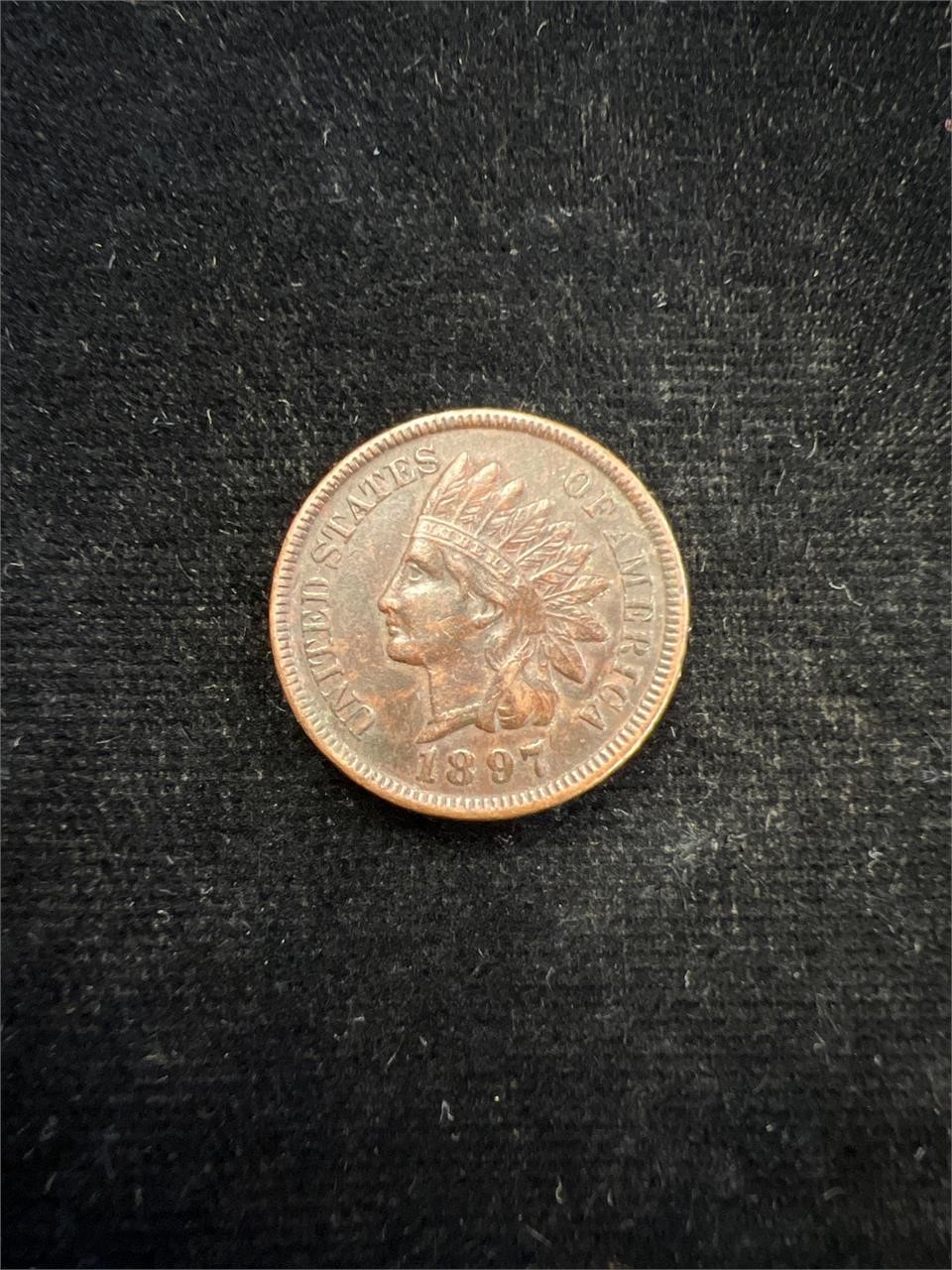 1897 Indian Head Cent Full Liberty