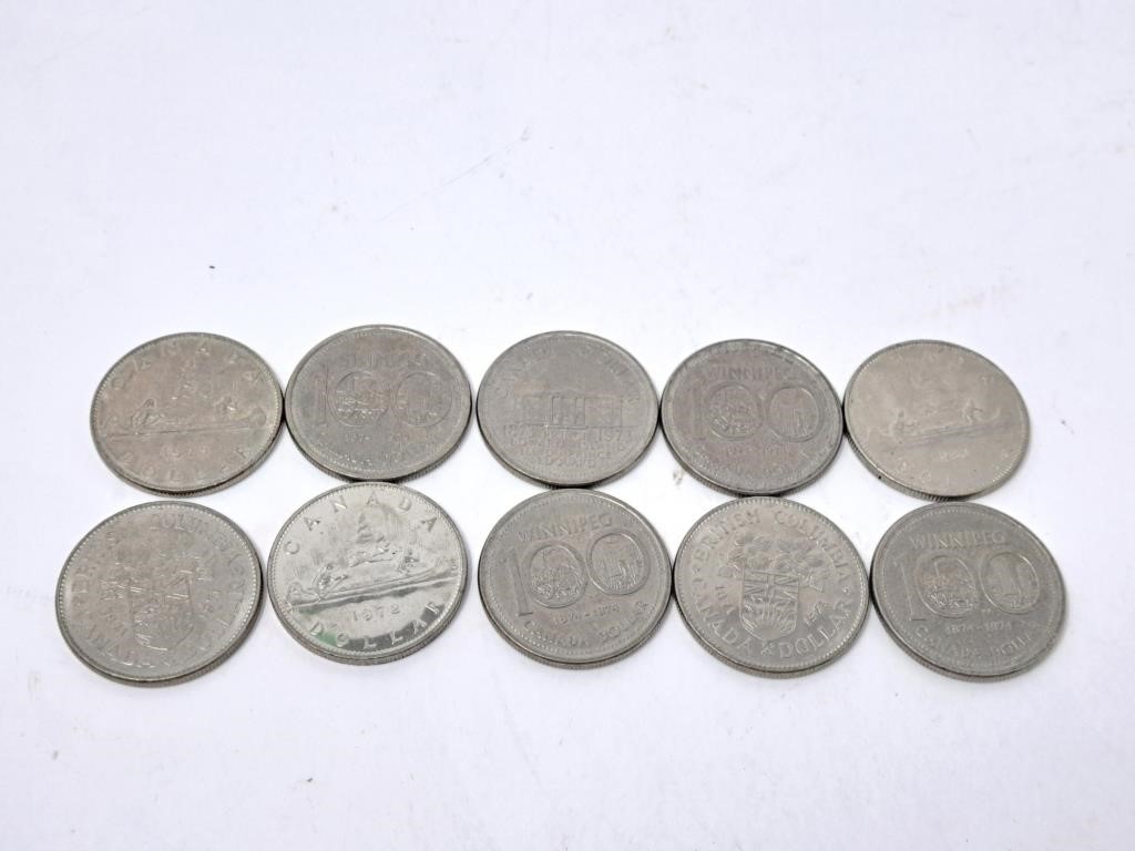Canada $1 coins 1971-1980