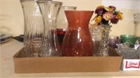 4 flats of glassware in top shelf pantry