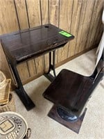 Antique School House Desk & Chair