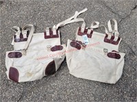(2) Set of Cloth/Leather Pack Saddle Pannier Bags