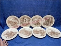 (8) Franklin Porcelain Mark Twain collector plates