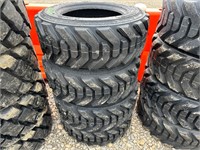 QTY 4- 10-16.5 SKSI Skid Steer Tires