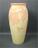 Fenton/ Kelsey "Wisteria Lane" Cameo Burmese Vase