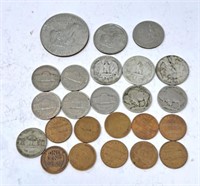 American Currency! USA $1, 25 cent pieces,