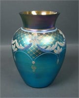 Fenton Martha Reynols Favrene Decorated Vase