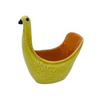 MCM Bitossi Olive Yellow Ceramic Bird Bowl