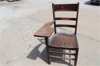 Antique Oak  School Desk Chair
