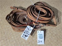 (2) Set 3/4in x 31ft Long Leather Driving Lines