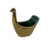 MCM Bitossi Olive Green Ceramic Bird Bowl