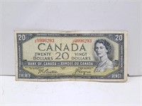 1954 Canada $20 bill