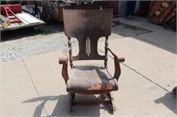 Unique Antique Rocking Chair with Spiral Springs