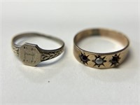 2 Victorian 10K Child's Rings