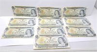 10, 1973 Canada $1 Bill's