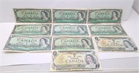 1954-1973 Canada $1 Bill's